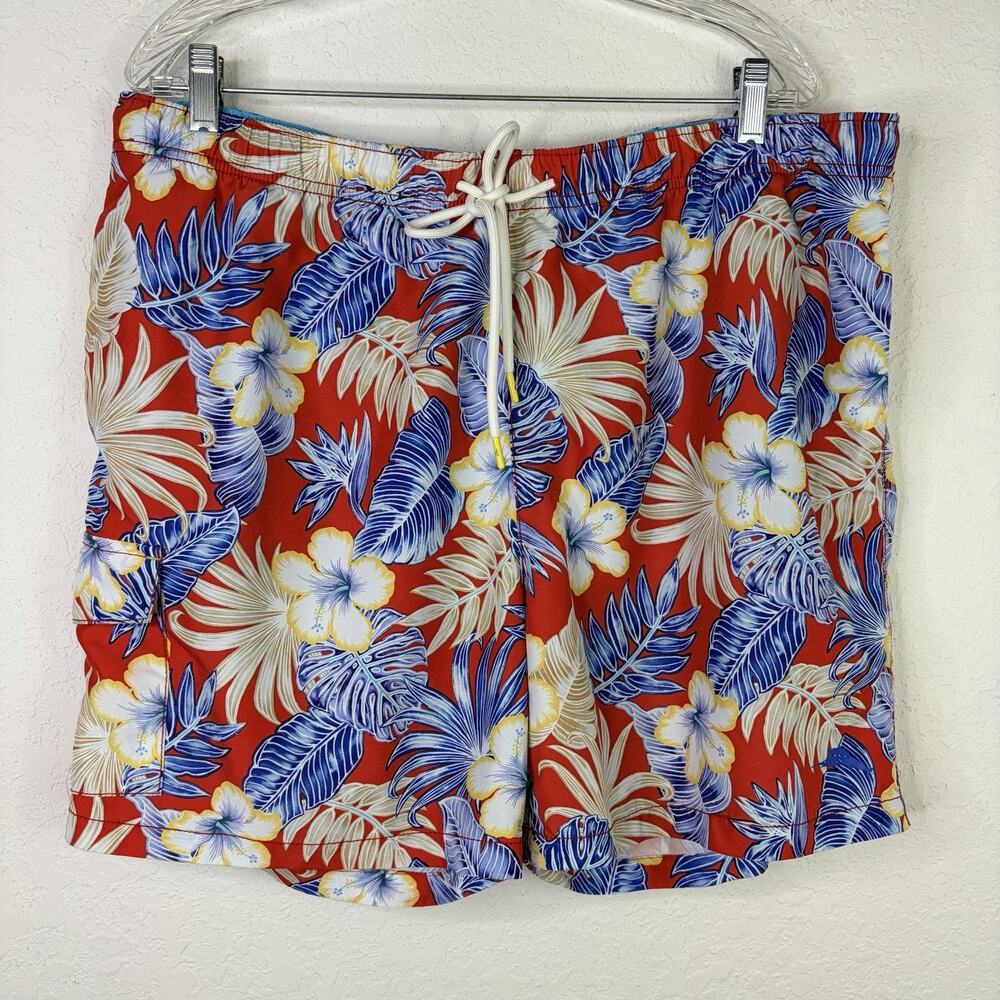 Tommy Bahama Tropical Floral Print Board Shorts Size XL, beach, surf, summer